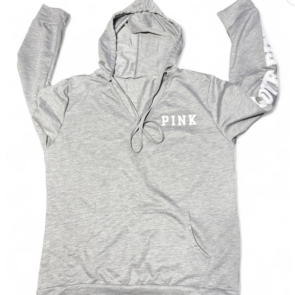 PINK Victoria's Secret Heather Gray Hoodie - Picture 1 of 7